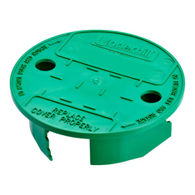 Underhill VersaLid front green with universal fit for 6-7 inch round boxes.