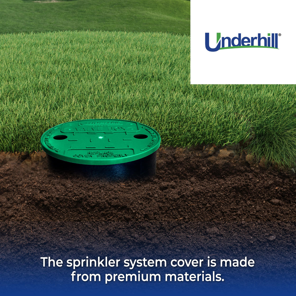 Underhill VersaLid recycled-material construction highlights eco-friendly choice.