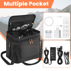 Undomip bag side-opening design allows access to power without removing SOLIX.