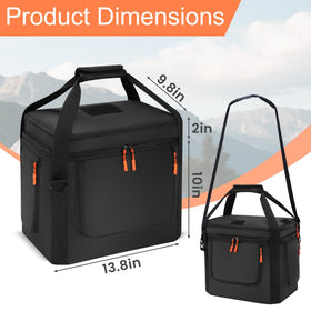 Undomip bag with top-pocket layout for cables and accessories.