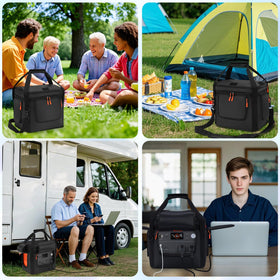 Undomip Jackery 1000 V2 bag with dimension-conscious design fits compactly in travel setups