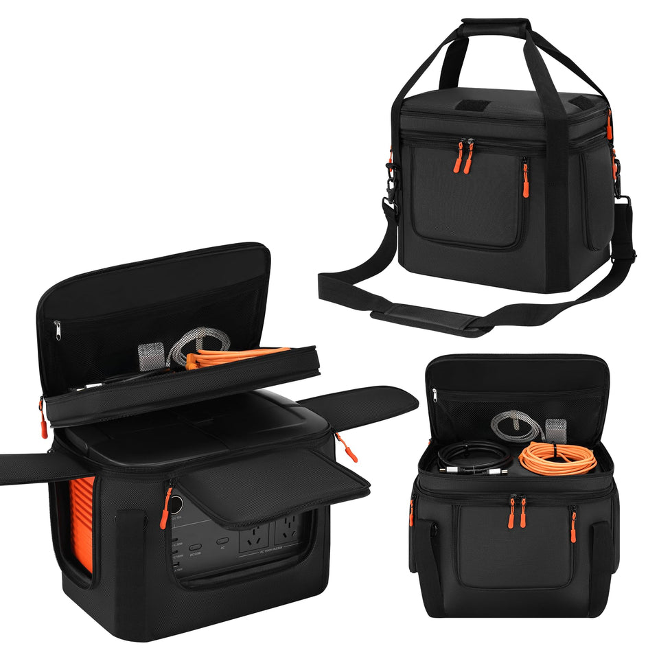 Undomip Jackery 1000 V2 bag front view with protective padding and compact, portable design