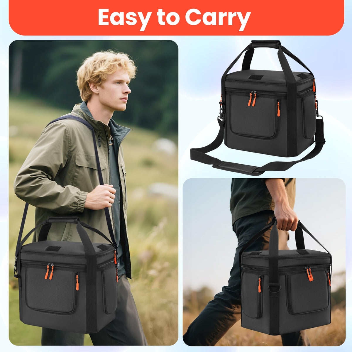 Undomip Jackery 1000 V2 bag removable shoulder strap keeps carrying comfortable