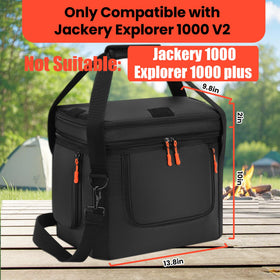 Undomip Jackery 1000 V2 bag side opening facilitates quick access without removing the unit