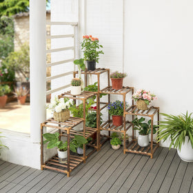 Uneedem corner plant shelf multipurpose rack for decor, storage and display.