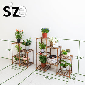 Uneedem large-capacity plant shelf with 10 shelves for 14-20 pots.