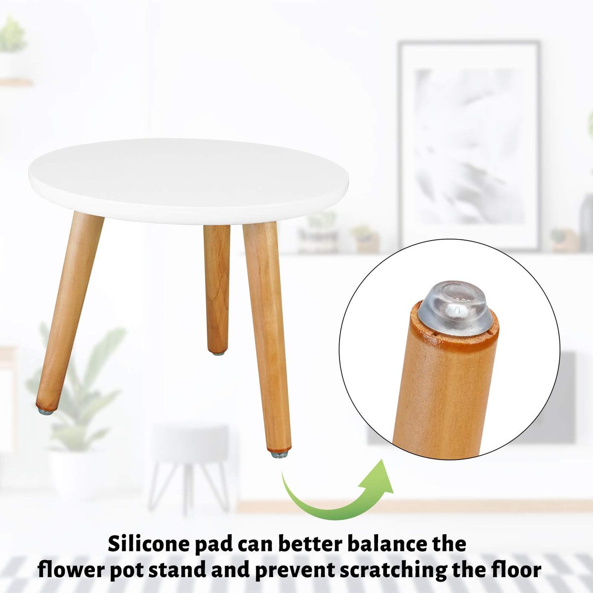 Uneedem plant stand featuring an 11 inch top diameter for versatile pots