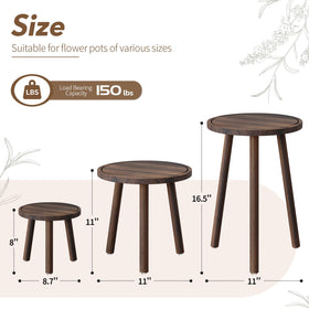 Uneedem plant stand tall for 11-inch pots, strong wood frame for elevated display