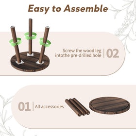 Uneedem 3-pack wood stands assemble in minutes without tools