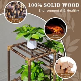 Uneedem tall plant shelf at corner setup for clutter-free indoor and outdoor use