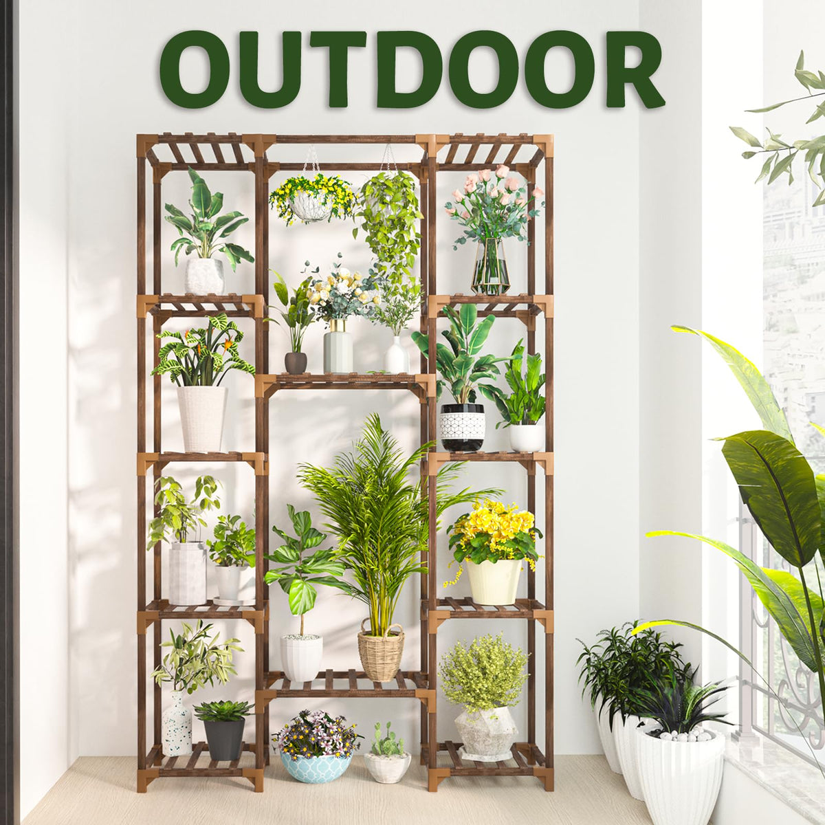 Uneedem tall plant stand easy assembly with included tools and guidance.