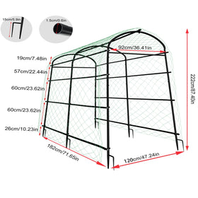Unho 87-inch metal garden trellis arch anti-rust finish for outdoors