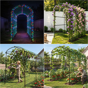 Unho climbing plants example using the trellis arch