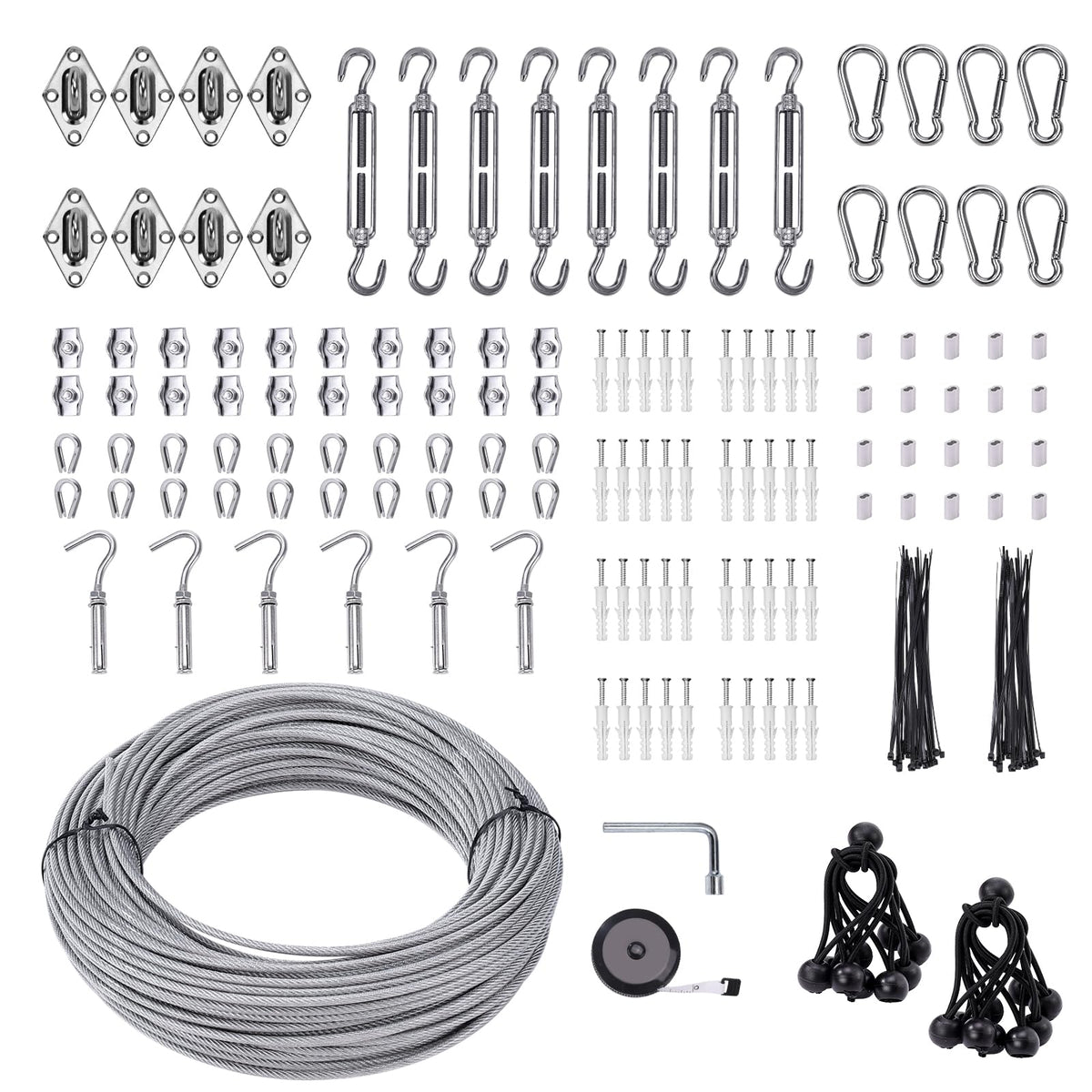 Unicaravan shade sail hardware kit 6-inch ready for outdoor installation