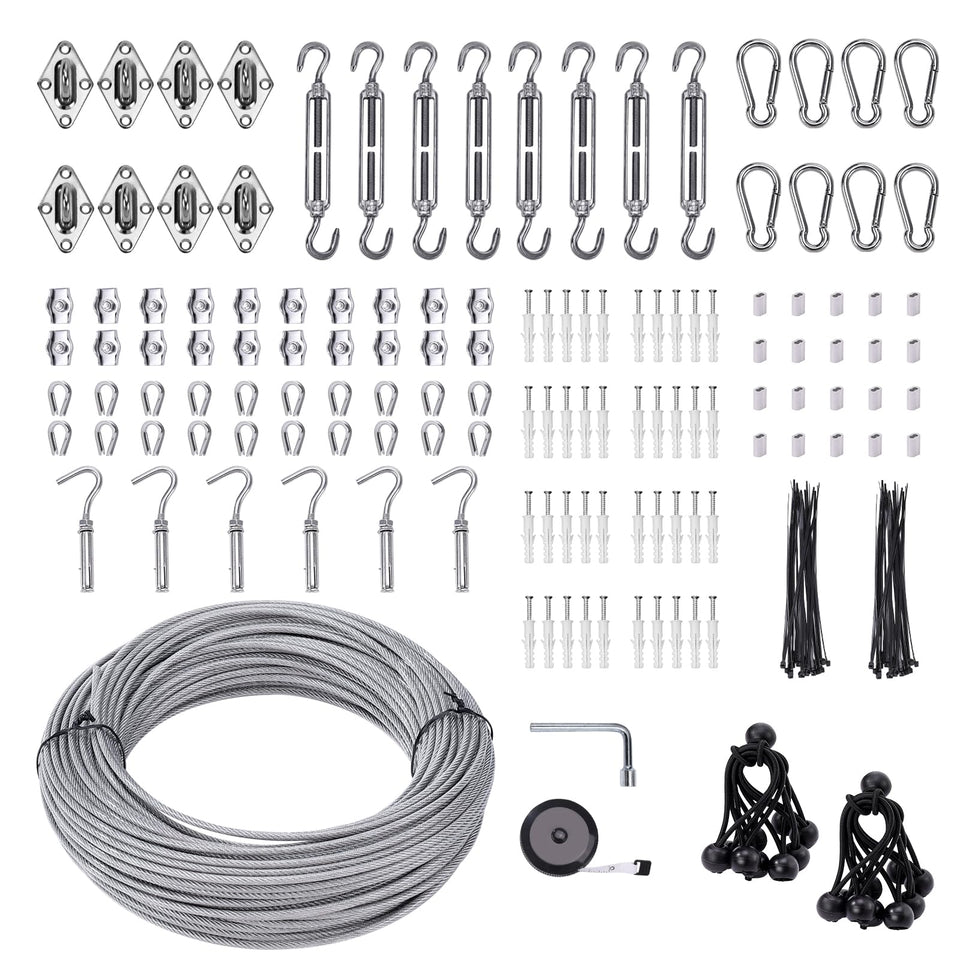 Unicaravan shade sail hardware kit 6-inch ready for outdoor installation