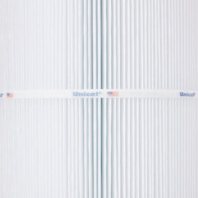Unicel C-8409 media material close-up of Reemay polyester construction.