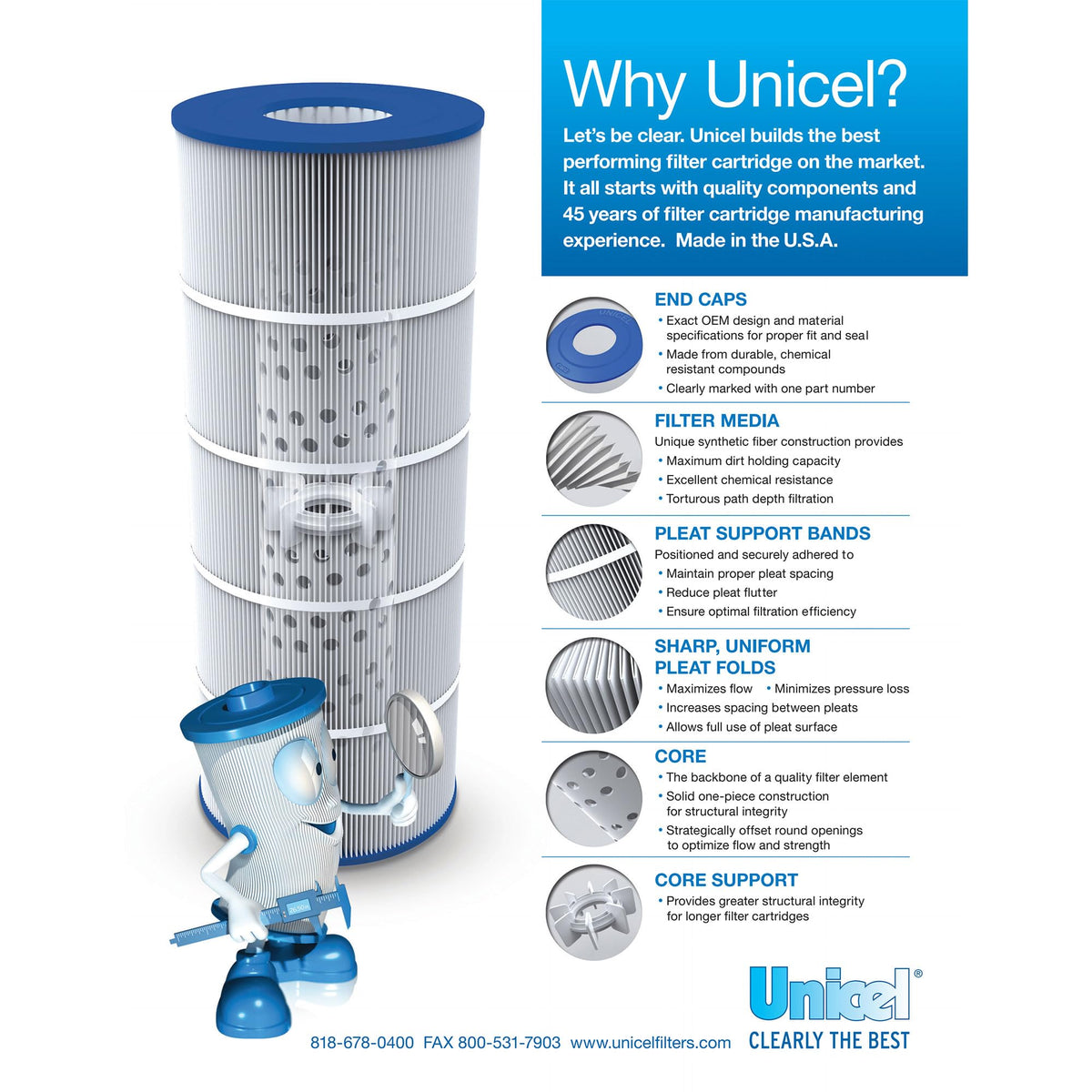 Unicel C-8412 23 5/16 inch length ensures proper fit.