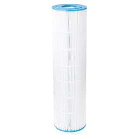 Unicel C-8418 cartridge top view highlights 200 pleats for debris capture.