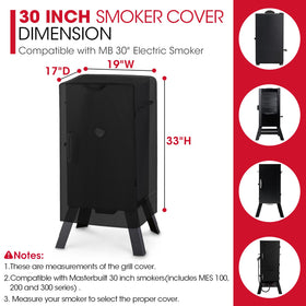 Unicook 30-inch smoker cover side view guards from rain and sun