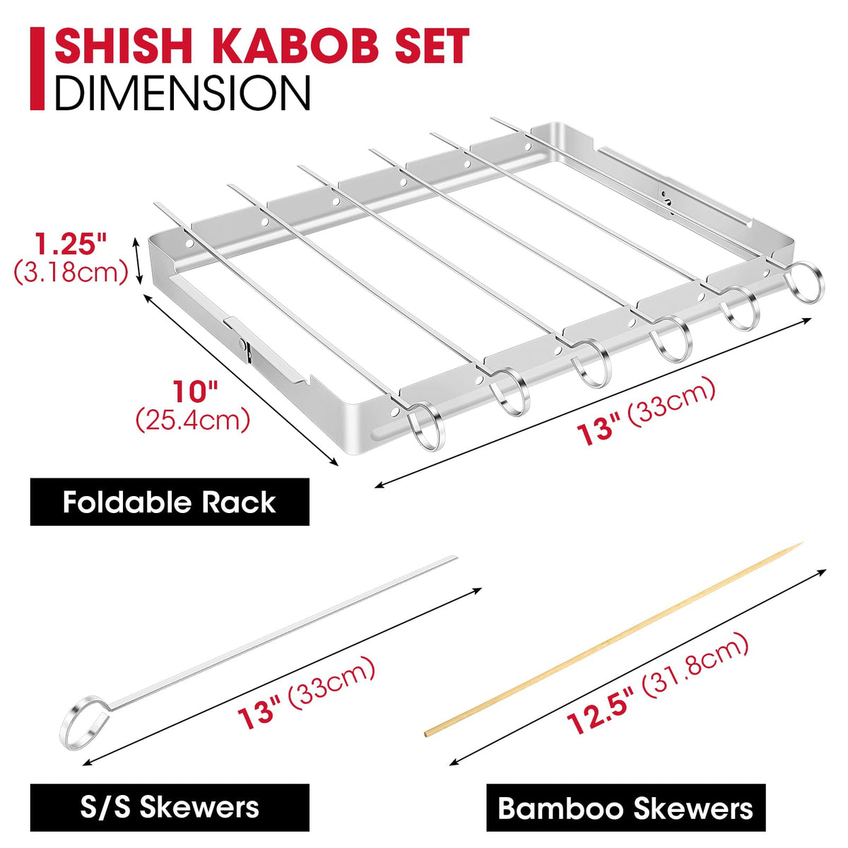 Unicook 30 bamboo skewers for large gatherings