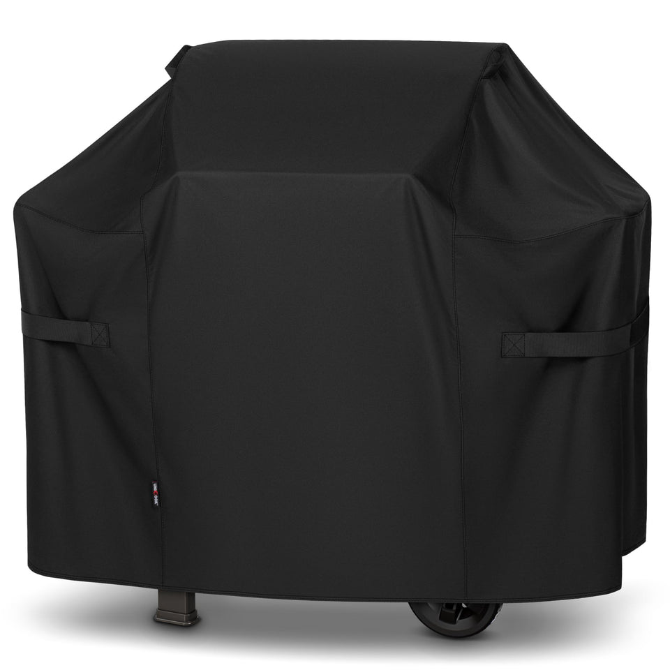 Unicook 48-Inch Grill Cover fitted on Weber Spirit II 200 to protect from weather