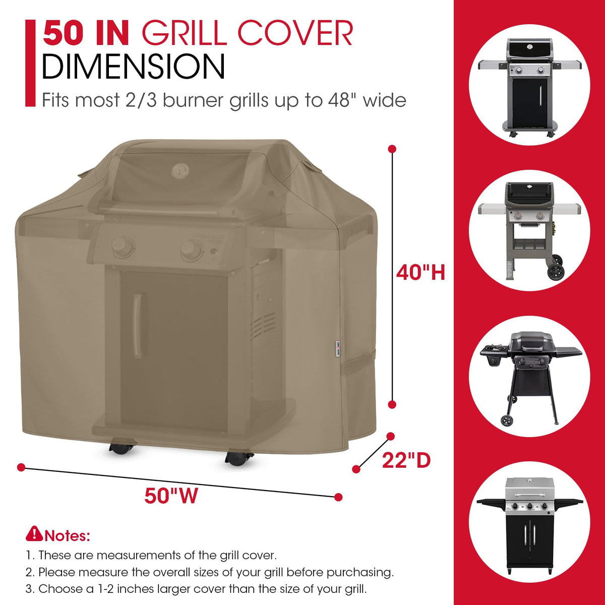 Unicook fade-resistant fabric shields grill from sun and wear year-round