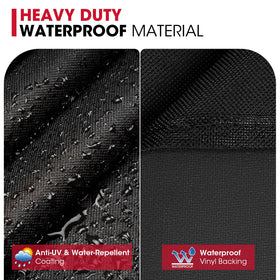 Unicook 50-inch grill cover waterproof fabric demonstrates durable protection.