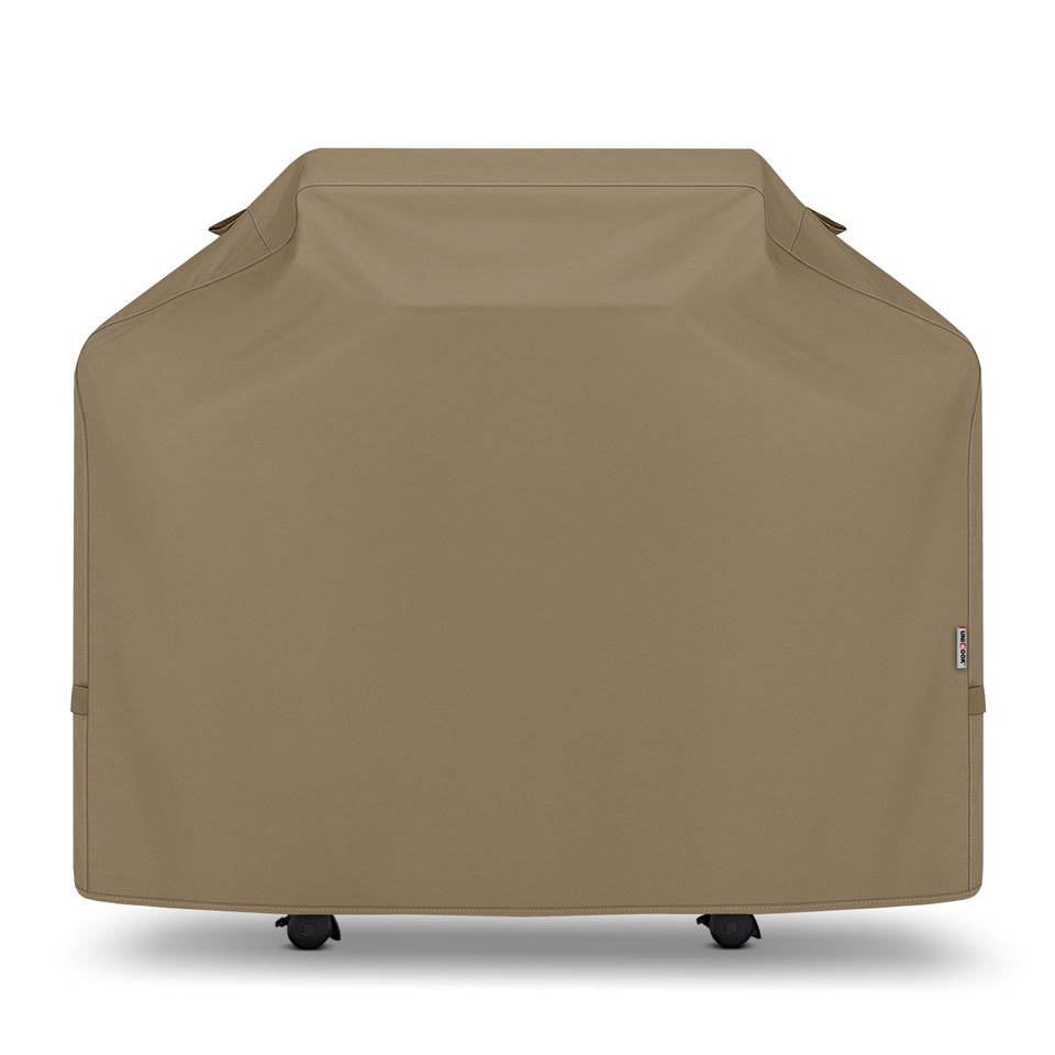 Unicook 50-inch grill cover with waterproof sealed seam protecting from heavy rain