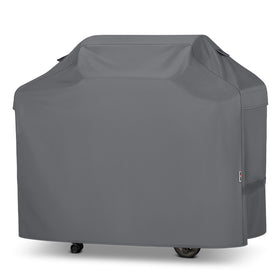 Unicook 55-inch grill cover with dimensions protects 3-4 burner grills from sun and rain.