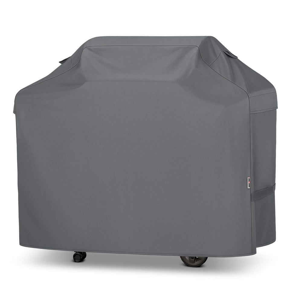 Unicook 55-inch grill cover with dimensions protects 3-4 burner grills from sun and rain.