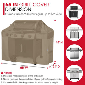 Unicook waterproof grill cover with sealed seams shielding from downpours