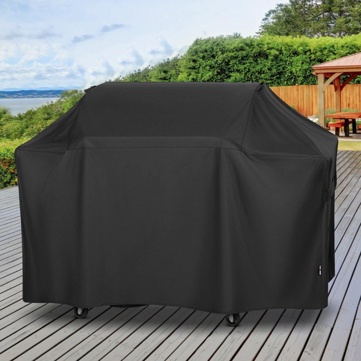 Unicook grill cover keeps backyard grilling ready in any weather.