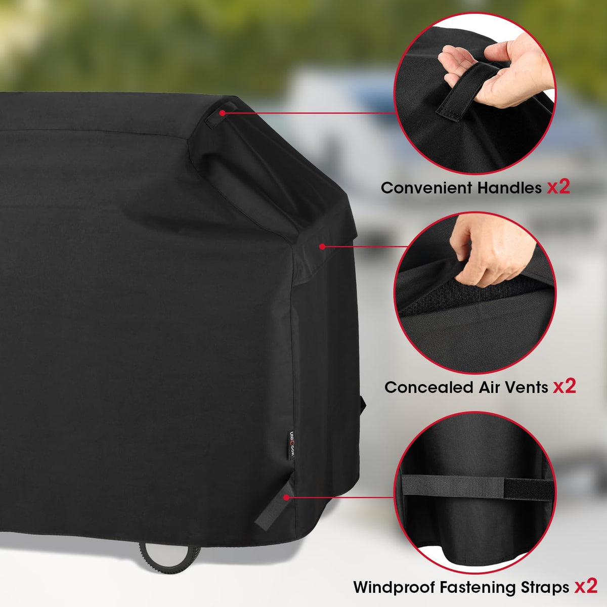 Unicook fade‑resistant fabric close‑up with UV protection
