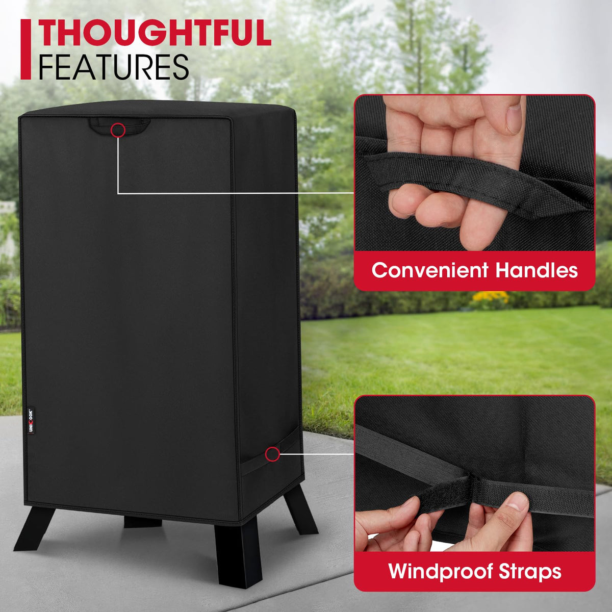 Unicook cover shows brand logo for easy identification and quality cue