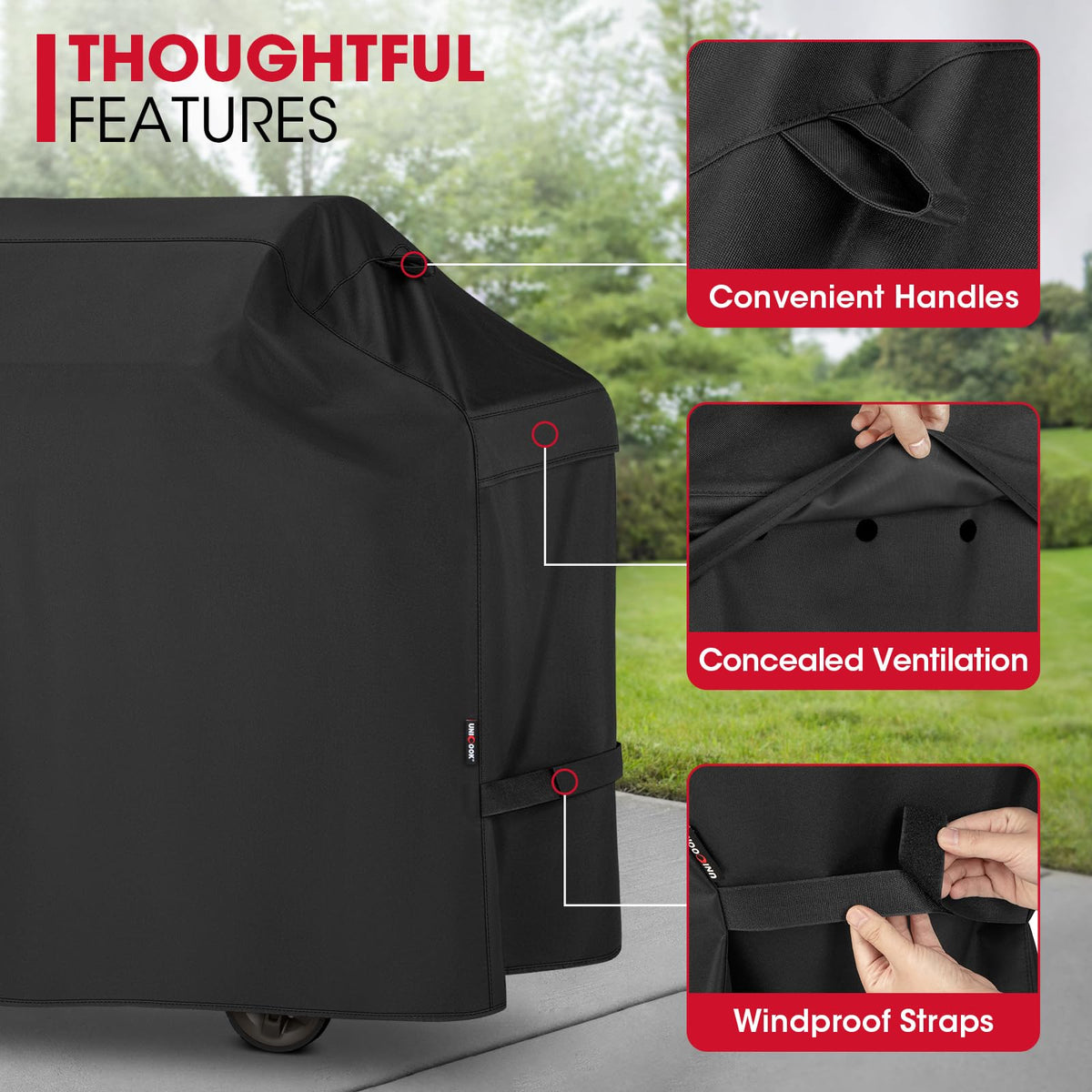 Unicook concealed air vents promote airflow to reduce moisture