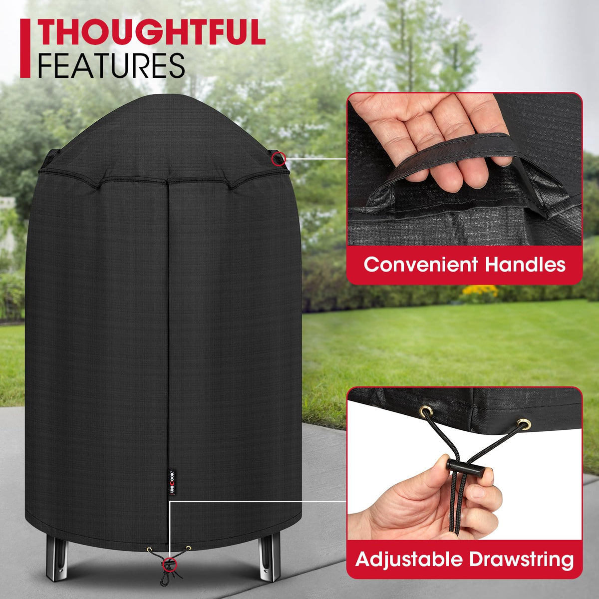 Unicook easy-clean smooth vinyl surface makes cleanup quick.
