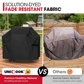 Unicook fade-resistant grill cover preserves finish under sun exposure
