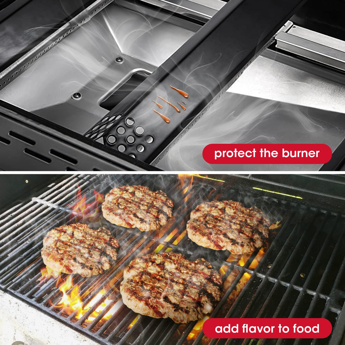 Unicook flame tamer guard shields burners from flare-ups