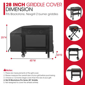 Unicook waterproof material shields grill from rain and snow.