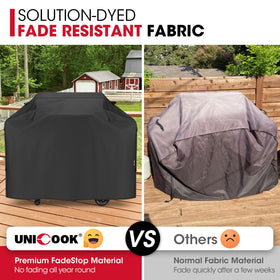 Unicook 60-inch grill cover side handles ease on/off in wind