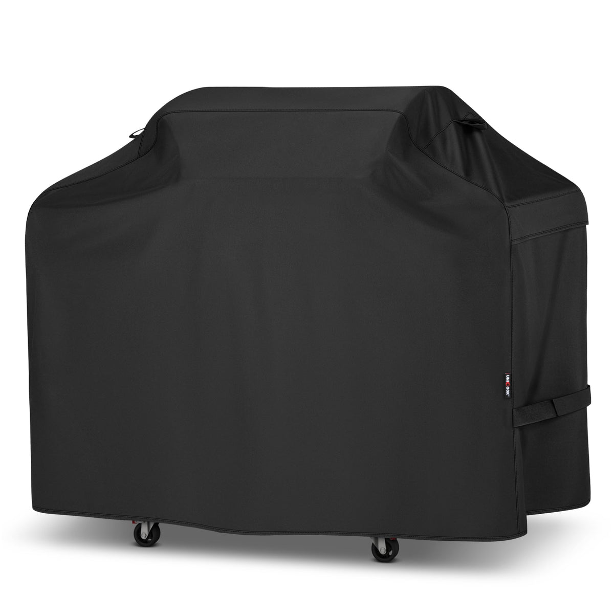 Unicook 65-inch grill cover front view protects the grill from sun and rain