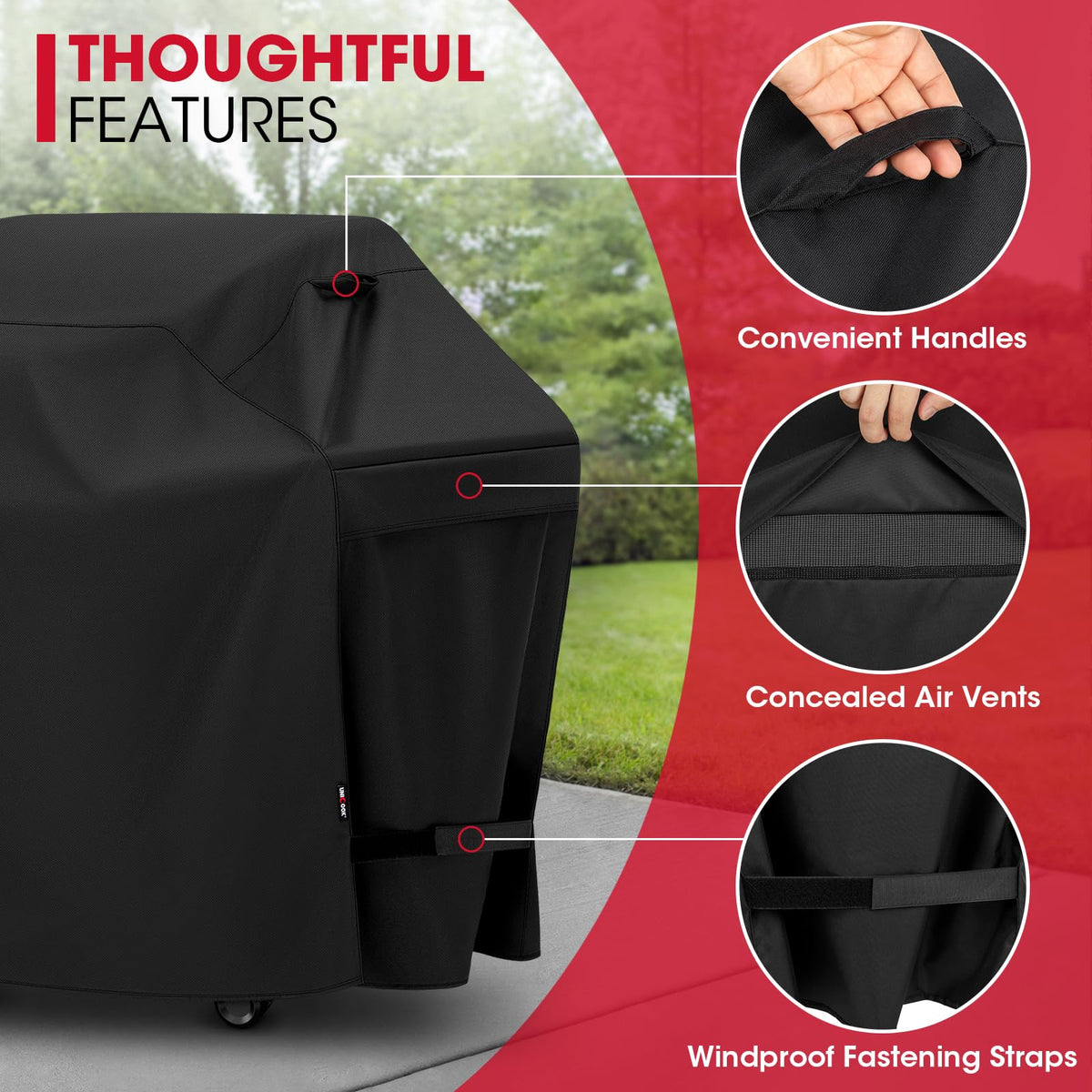 Unicook 60-inch cover easy to clean with a quick hose-down.
