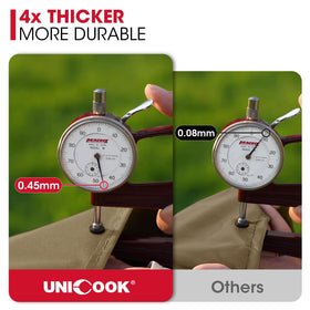 Unicook grill cover with handles and wind straps for easy use outdoors