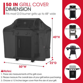 Unicook grill cover side handles for easy removal and installation