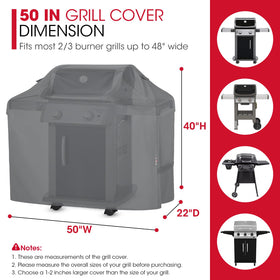 Unicook grill cover with side ventilation keeps moisture in check for longer-lasting protection.