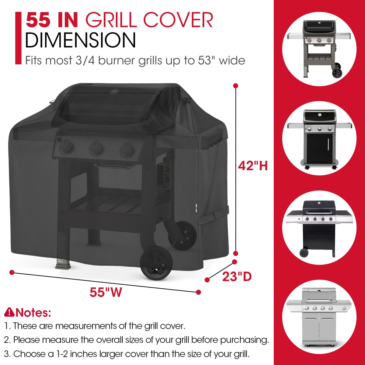 Unicook grill cover waterproof finish close-up showing water beading on fabric