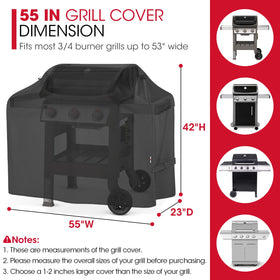 Unicook grill cover waterproof finish close-up showing water beading on fabric