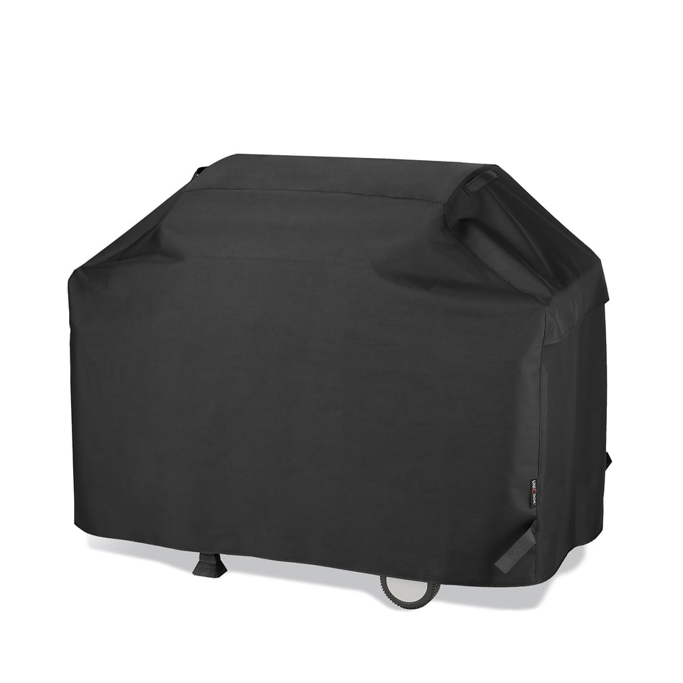 Unicook 65‑inch heavy‑duty grill cover front view protecting from weather