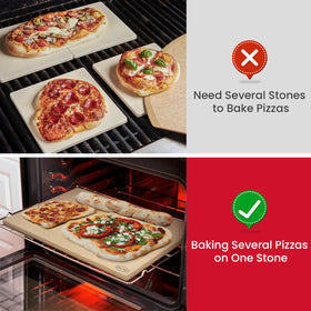 Moisture-absorbent surface creates crisp crust on pizza.