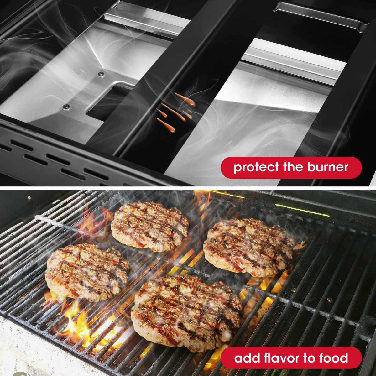 Smooth non-stick surface on heat plate simplifies cleaning after grilling